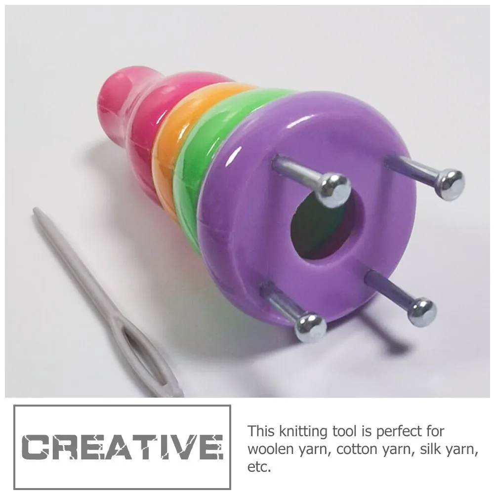 

2Pcs Knitter Tool Premium ABS Material Compact Size Easy to Use for Bracelets Necklaces Coasters Home DIY Knitting Projects Yarn