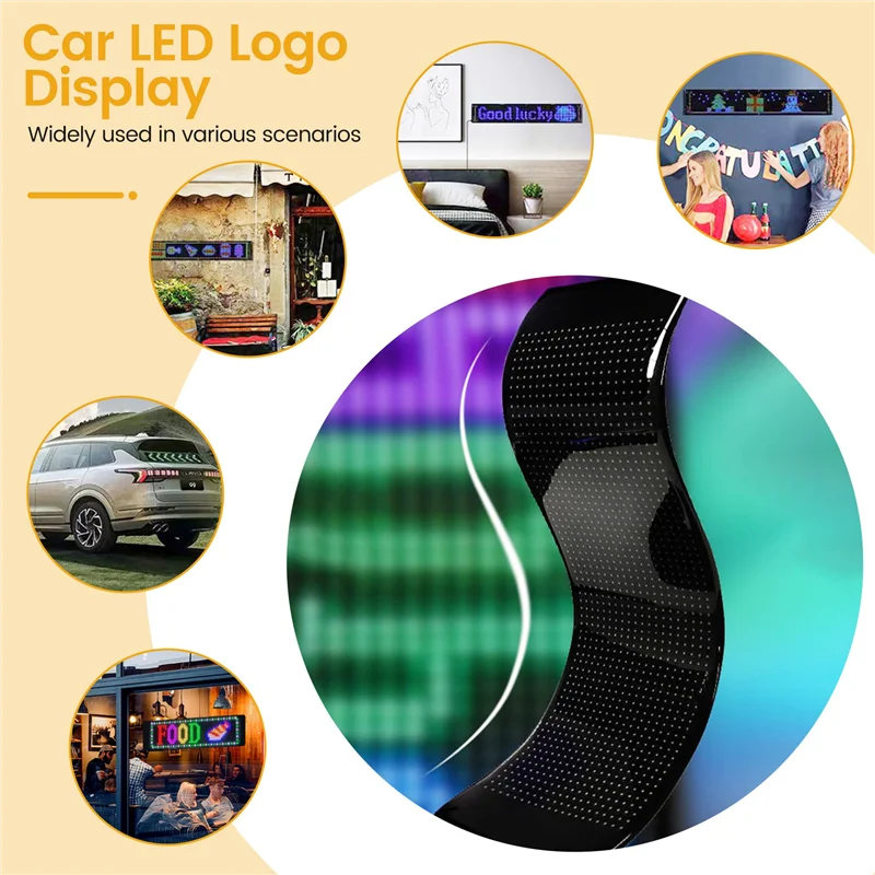 -A96Z USB LED Car Truck Display Screen Remote BT App Control Multilingual Scrolling 16*64 Leds Matrix Pixel Panel