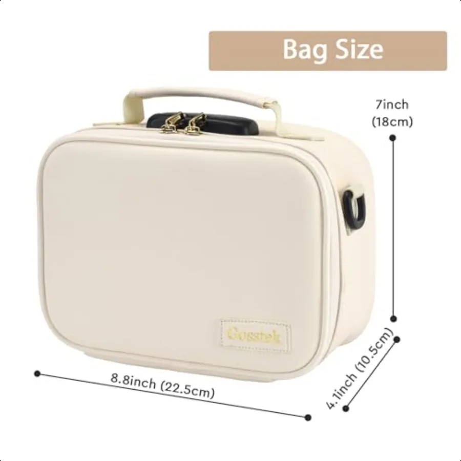 PU Leather Storage Bag Cosmetic Storage Box case Beige