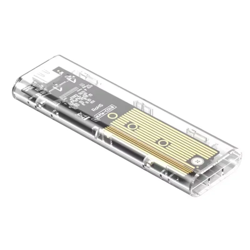 M.2 NVME SATA Mobile Hard Disk Case Clear USB Type C 10Gbps External Enclosure For PC Laptop Hard Disk Accessories SSD Enclosure