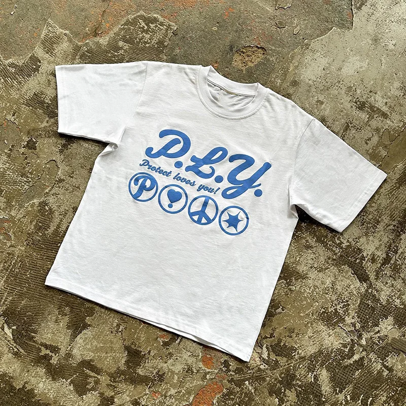 

Y2k Oversized Cotton T-shirt Hip Hop Streetwear Harajuku letter print Graphic Short Sleeve loose casual Korean Aesthetic tee
