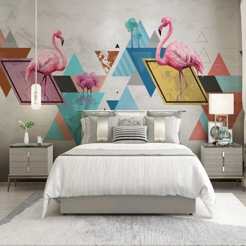 

Original geometric color block abstract picture TV bedroom home decoration background wall painting