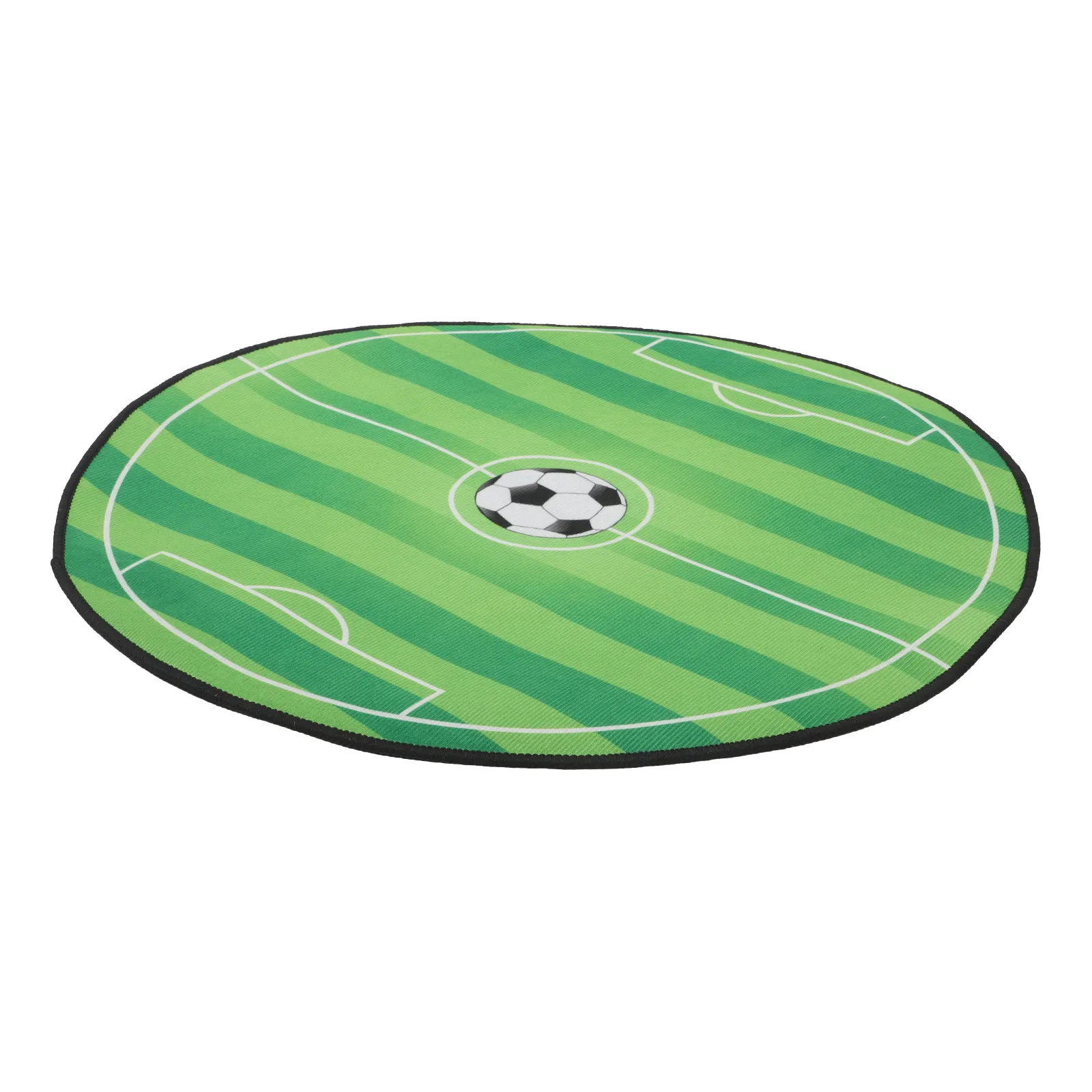 2FT Round Soccer Rug – Washable Football-Themed Indoor Floor Mat, Non-Slip & Pet-Friendly