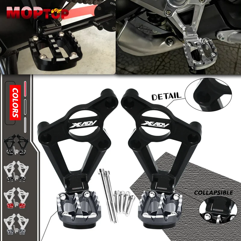 New For XADV750 X-ADV 750 2017-2020 Motorcycle Adjustable Rear Foot Pegs Pedal Footrest Passenger Rearsets Accessories x-adv750