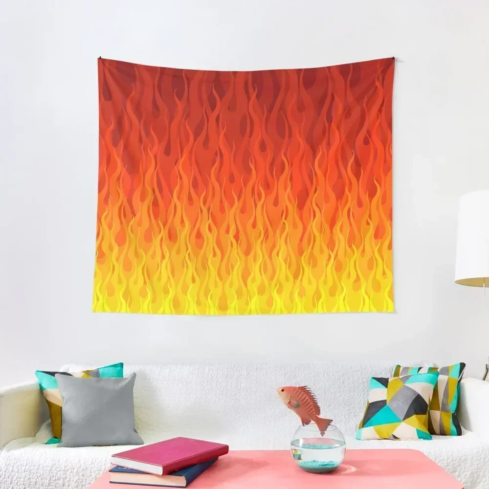 Red Orange Yellow Burning Flames and Fire Tapestry Decorations For Room Wall Hangings Decoration Decorative Wall Murals Tapestry