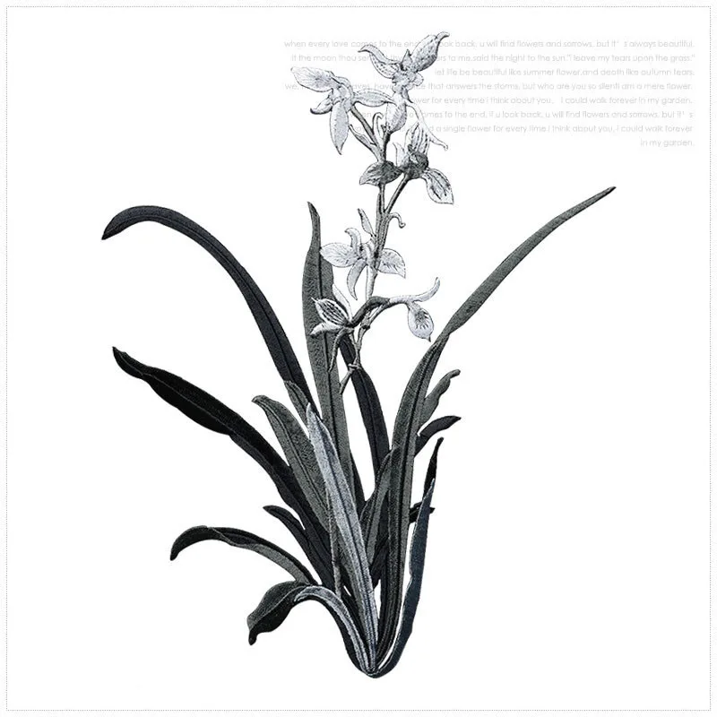 سيمبيديوم ملصق مطرز للملابس والحقائب ، اكسسوارات الديكور ديي ، زين ، الحديد على التصحيح ، 1 قطعة