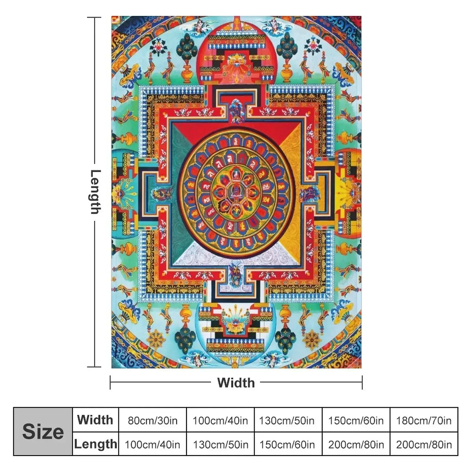 Buddhist Mandala 28 Throw Blanket Bed covers Heavy Blankets