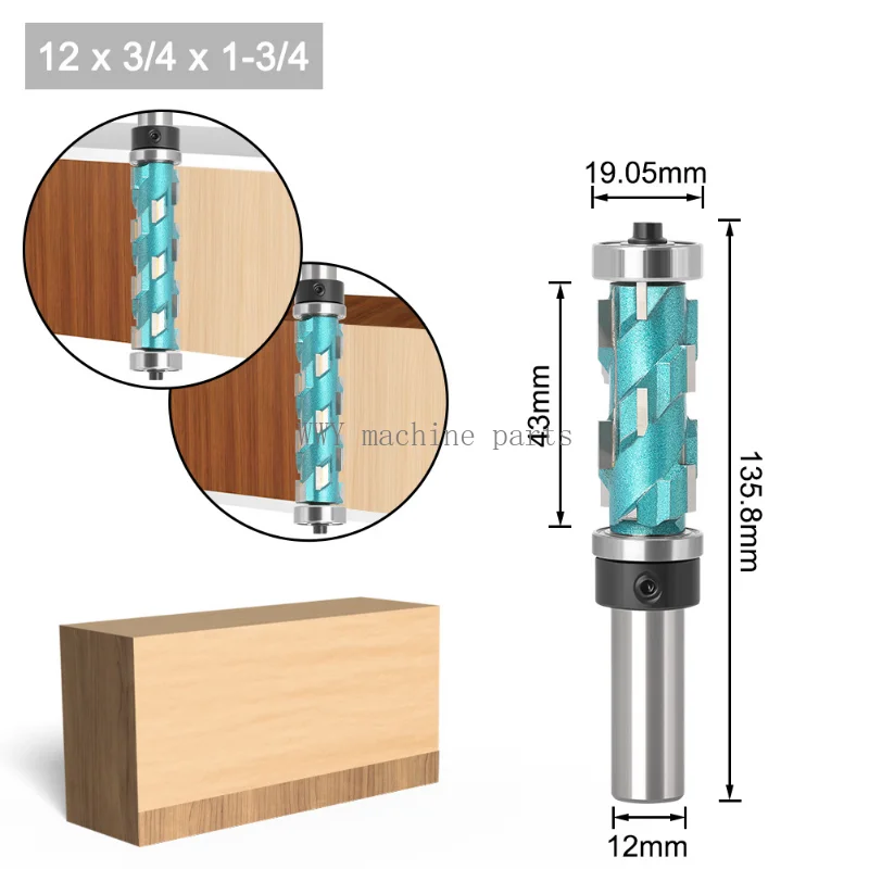 Woodworking Double Bearing Trimming Spiral Knife Trimming Knife Discarded Milling Cutter Bearing Copy CNC Engraving Tool