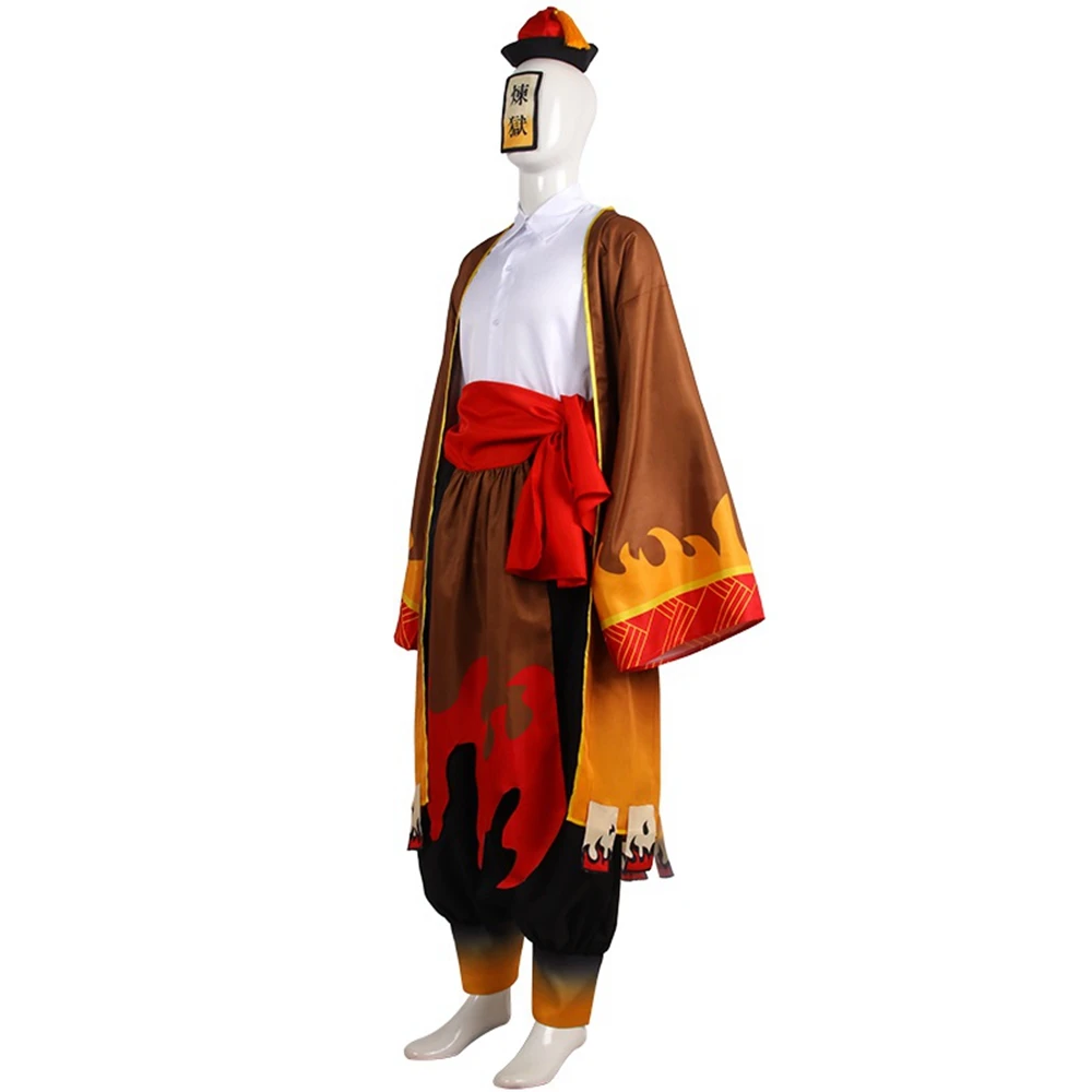 Unisex Anime Cos Rengoku Kyoujurou Cosplay Costumes Halloween Uniform Custom Size