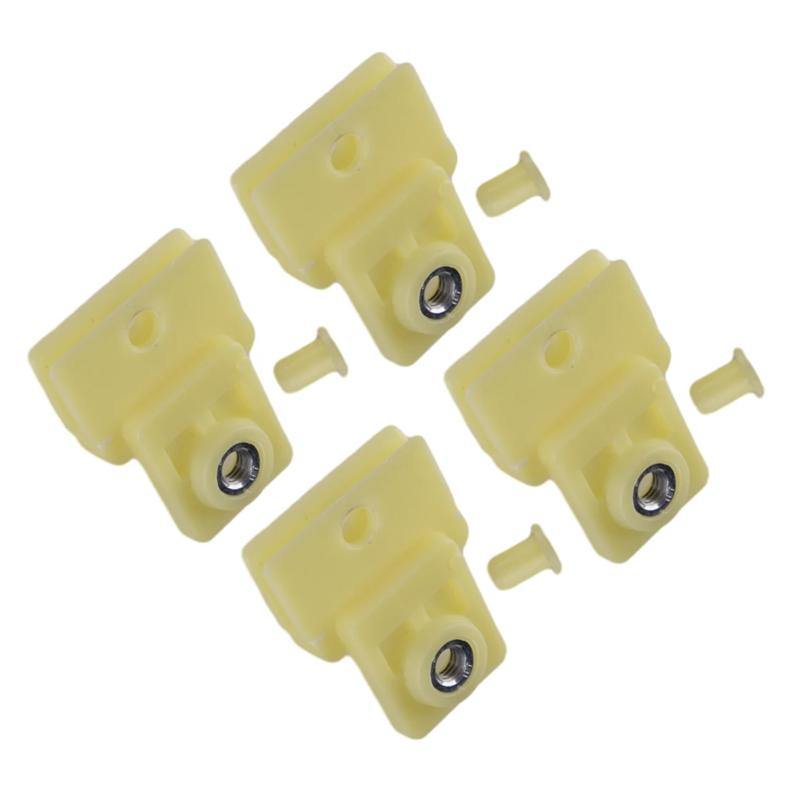 4pcs Yellow Plastic Car Window Regulator Clip Glass Channel Slider Sash Mount Fit for Nissan Honda