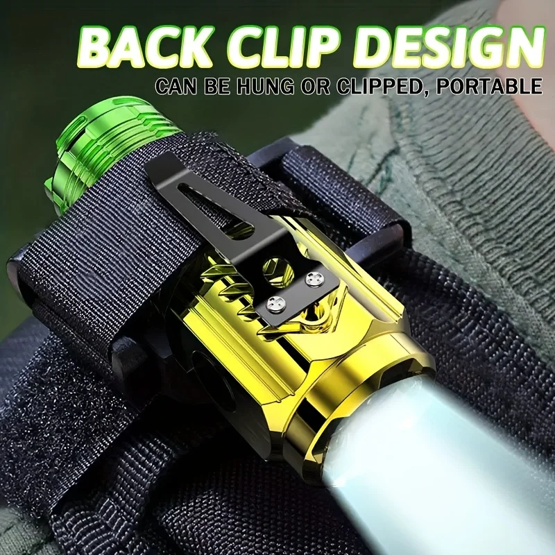 Portable Mini LED Flashlight 3LED Ultra Strong Light Flash Light USB Rechargeable Torch Built-in Battery with Pen Clip Lantern