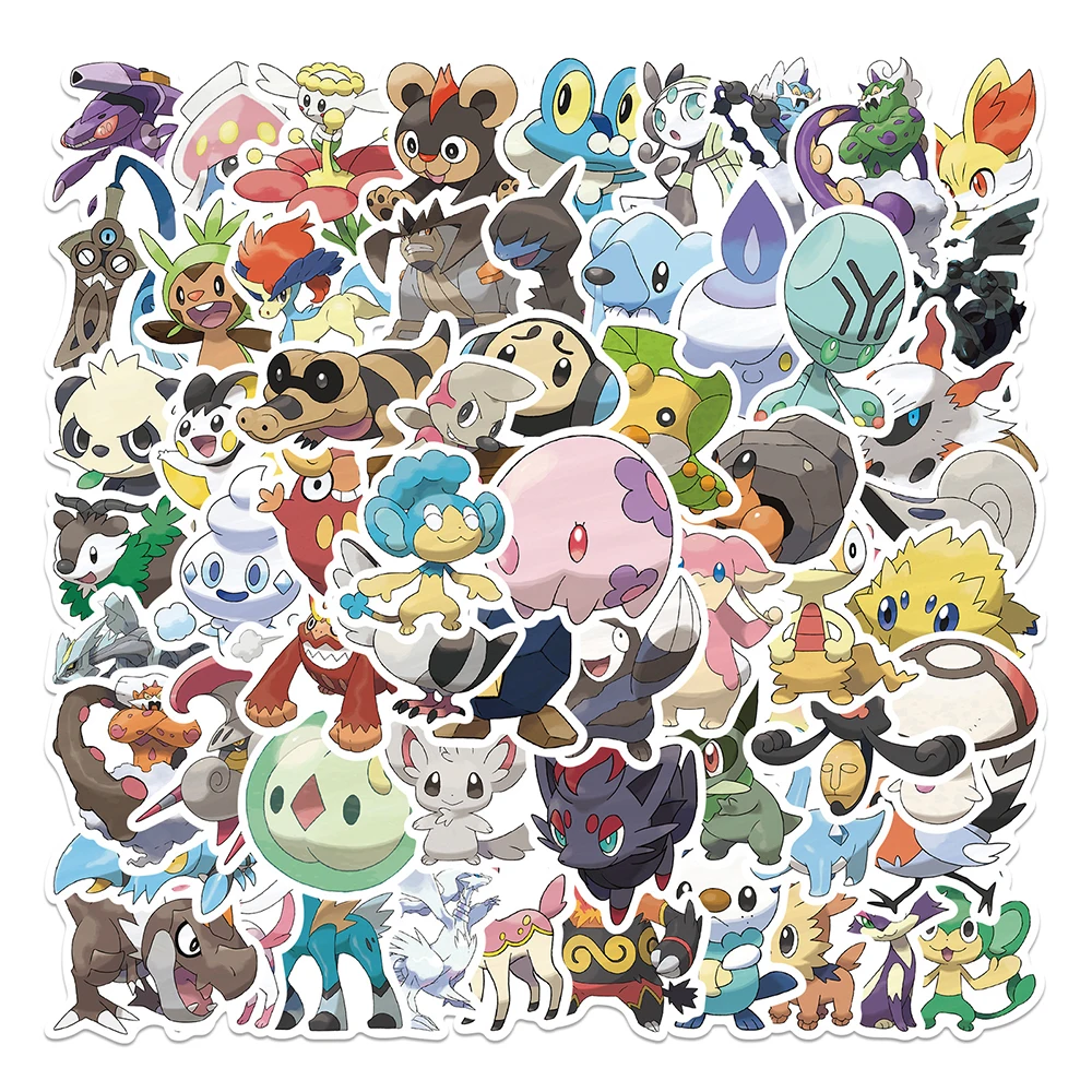 10/30/62PCS Game Pokemon Cute Anime Stickers DIY Skateboard Fridge Motorcycle Luggage Waterproof Cartoon Cool Kid Sticker Decal