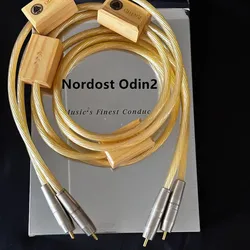 One pair High Quality Hi End Nordost Odin 2 Gold Silver RCA Balance Cable Reference Interconnects For Amplifier CD Player