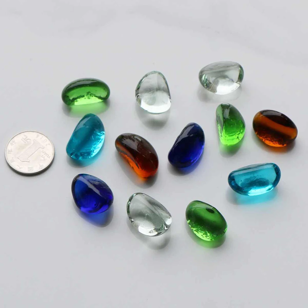 24-72Pcs 20mm Glass Petals Crystal Flat Ball Glass Waist Fruit Ball DIY Craft Accessories, Vases, Fish Tanks, Decorative Ball