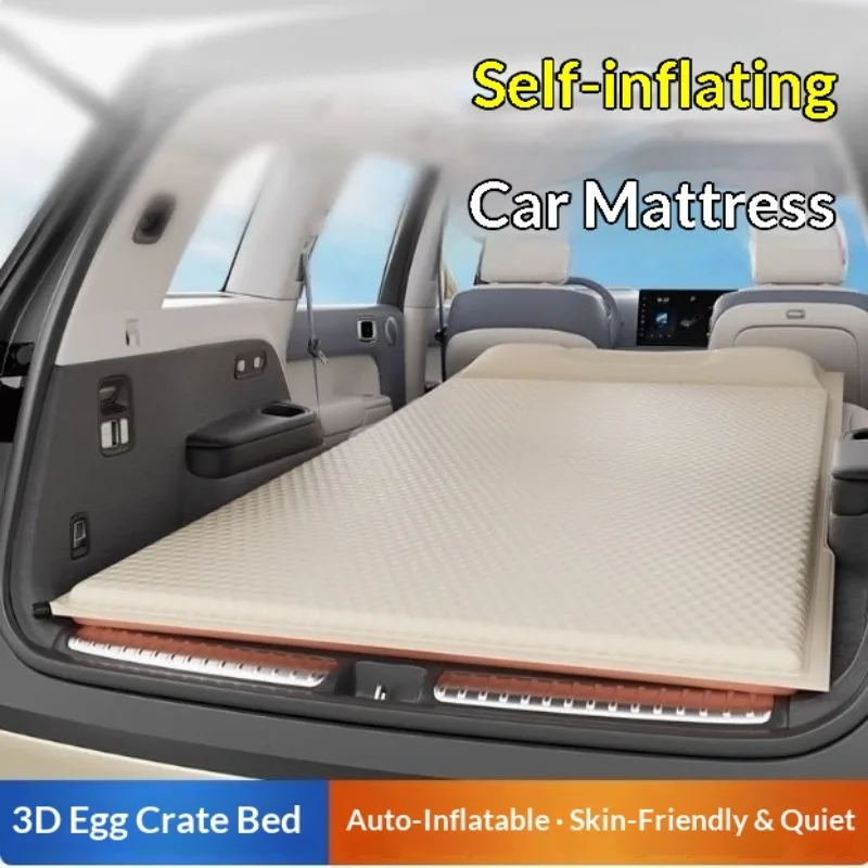 

Надувной матрас для автомобиля, самонадувающийся, для заднего сиденья внедорожника, для путешествий и кемпинга, складной, одноместный, без насоса, надувная кровать для кемпинга