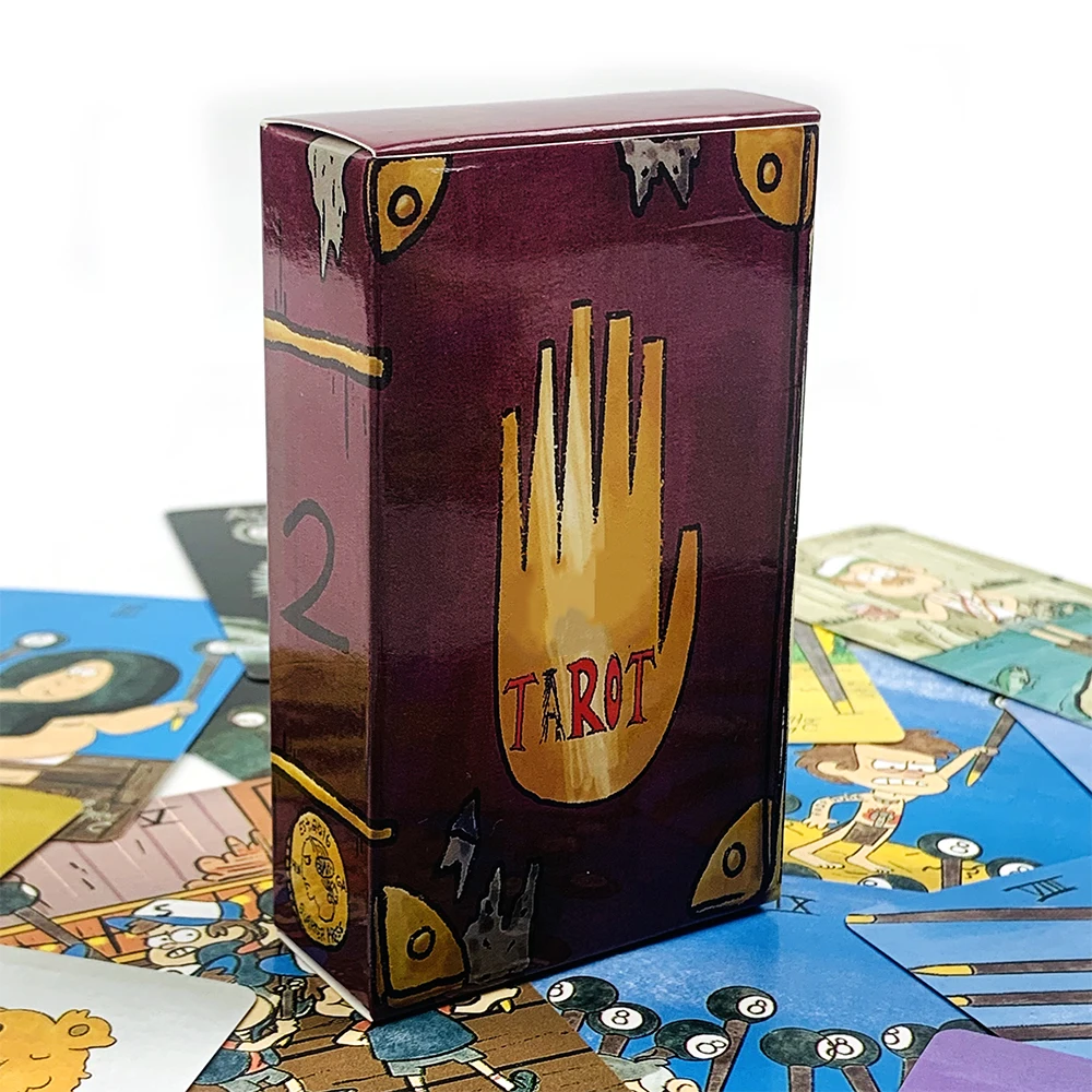 

Карты Таро, 78 шт., колода карт, вдохновленная Gravity Falls, английская версия, в стиле ведьминского стиля, для начинающих, идеально подходят для гадания, медитации и в качестве подарка.