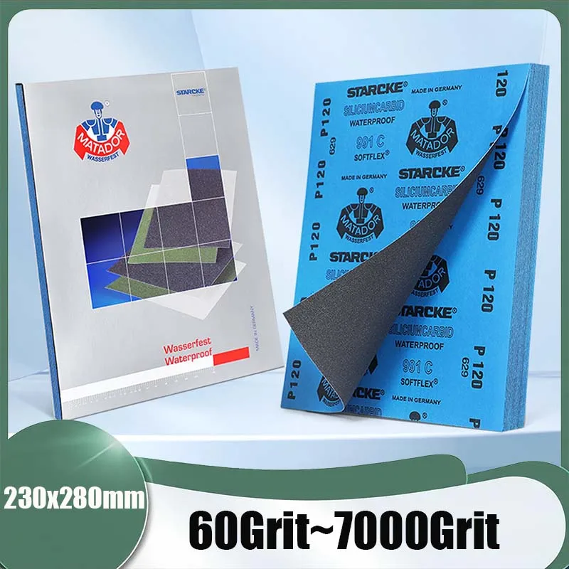 1/2/5/10Pcs Sandpaper 60 80 120 150 180 220 240 280-7000 Grit Wet Dry Grinding Sandpaper For Surface Polish Abrasive Finishing