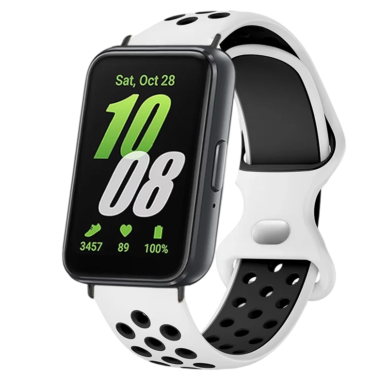 حزام بفتحة دائرية مسامية مناسب لساعة Samsung Galaxy Watch Fit3 الذكية Correa المتوافقة مع ساعة Samsung Galaxy Watch Fit3