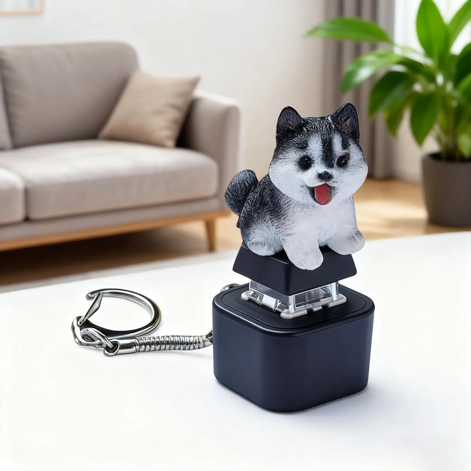 Keyboard Fidget Toy Portable Cat Meow Dog Bark Sound LED Lights Stress Reliever With Lights For Adults Boy Girl Family Travel