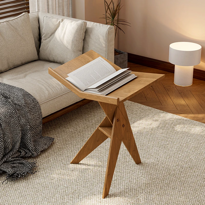 French Country Solid Wood Magazine Rack, Floor Standing Newspaper Holder Organizer, Rustic Bookstand Display End Table