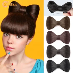 MEIFAN syntetyczny łuk przyrząd do koka z włosów pazur Chignon przyrząd do koka z włosów prosto Updo Hairpiece wysoka temperatura naturalne fałszywe Kittybow Styling Tools