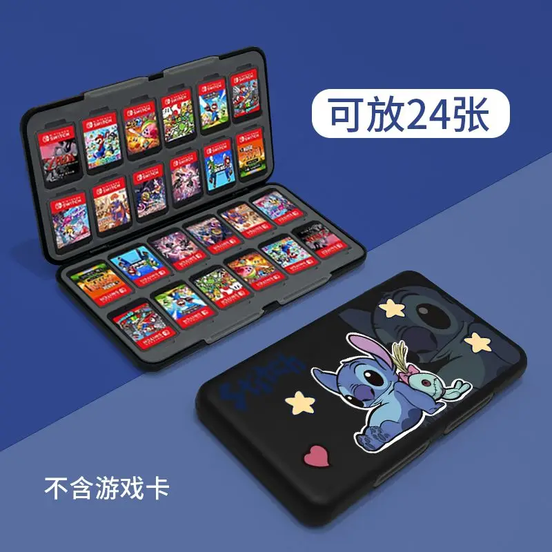 Disney Stitch 24 in 1 Game Card Case Holder for Nintendo Switch Magnetic Cartridge Box for Switch Oled Game Card Box Accessories