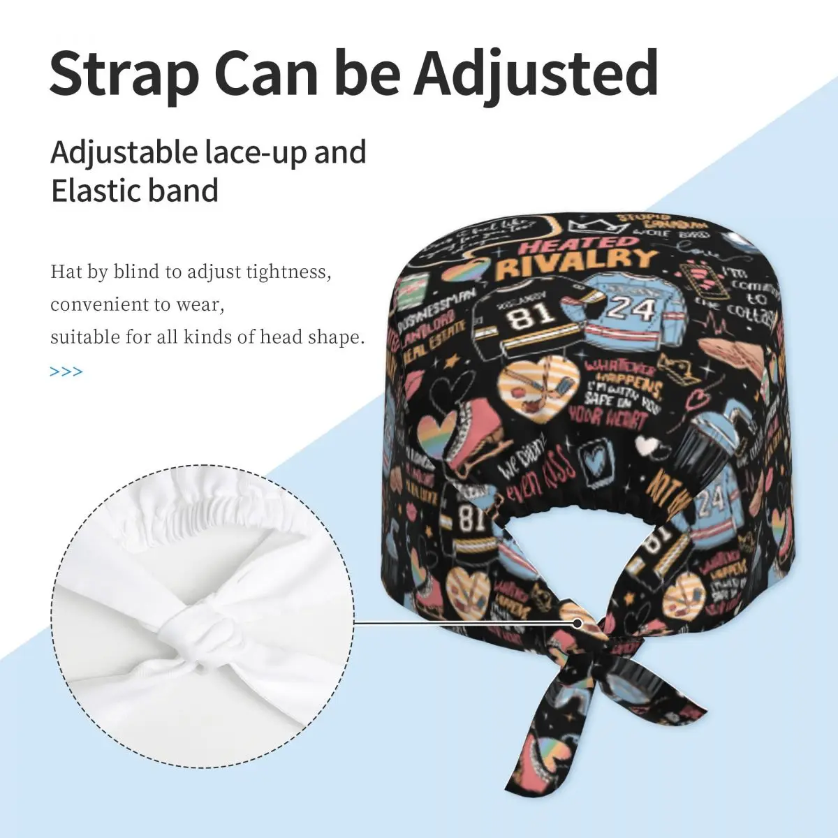 Gorro Quirúrgico Térmico Unisex para Enfermeras, Gorro Médico Casual Ajustable para Mujer, Gorro de Trabajo para Cabello Largo