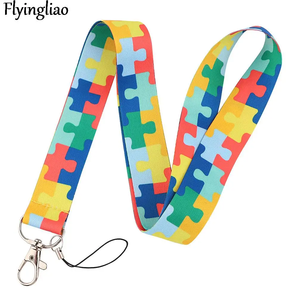 Autism Maze Lanyard Credit Card ID Holder Bag Student Women Travel Card Cover Badge Car Keychain Decorations 