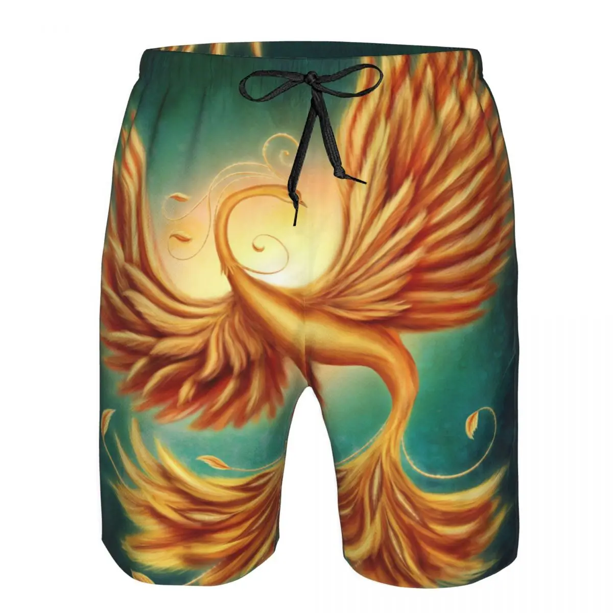 Summer beach swimsuit men's quick-drying swimwear Magic Phoenix Firebird men breathable swimwear beach shorts sexy male swimsuit