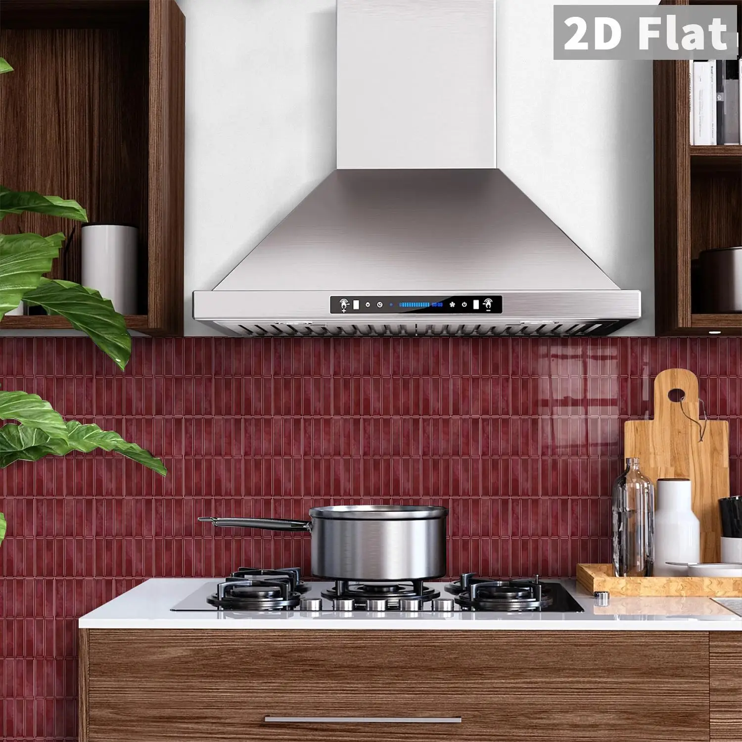 14pcs Self-adhesive Tile Wall Stickers, Classic Striped Design, Suitable for Kitchens, Bathrooms, and Home Décor.