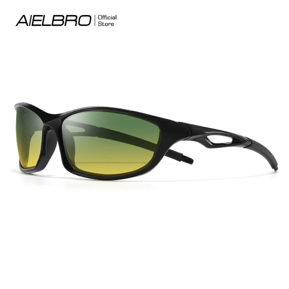

Men Night Vision Driving Glasses Anti Glare Yellow Lens Polarized Sunglasses PC Frame for Low Light Conditions