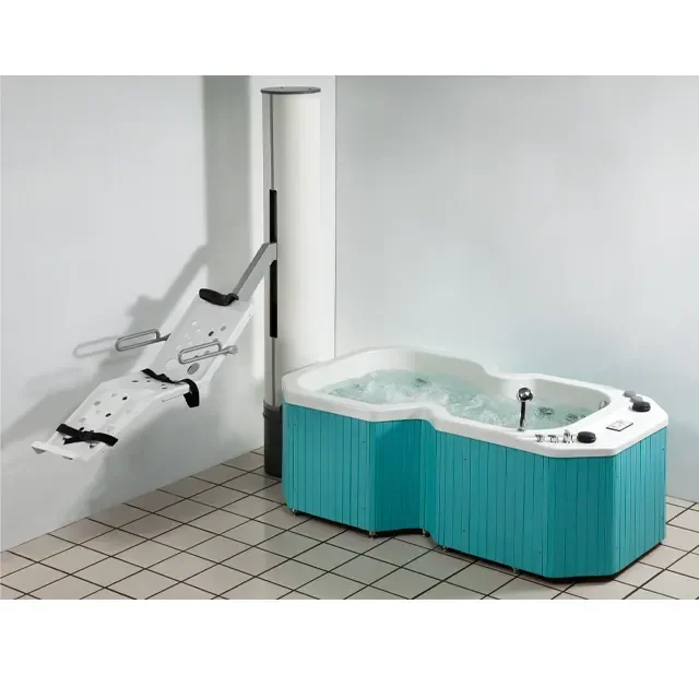 Butterfly Hydrotherapy Bathtub Sterilization System Hydro Massages Bath Tub Equip with Integrated Transfer Stretcher