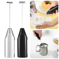 Mini Electric Coffee Blender Handheld Eggbeater Stainless Steel Milk Milker Bubble Drink Stir Bar Creative Kitchen Cooking Tools