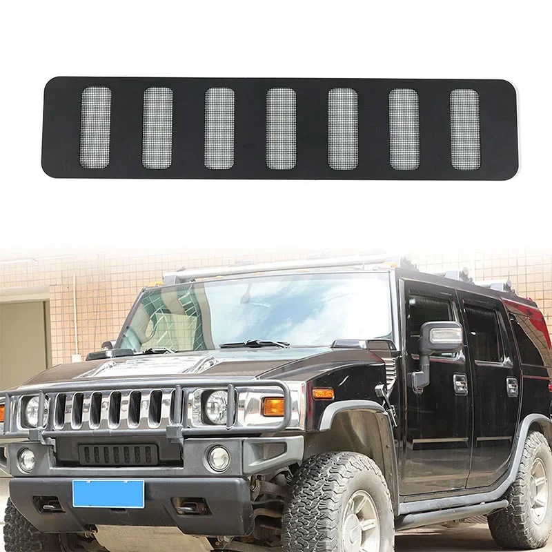 

For Hummer H2 2003-2009 Car Front Lower Grille Decorative Panel Cover Aluminum Alloy Auto Exterior Accessories