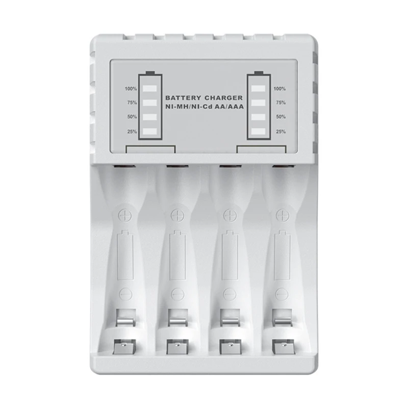 4 Slot Battery Intelligent USB Type-C for AAA/AA Ni-MH/Ni-Cd Rechargeable Batteries With LED