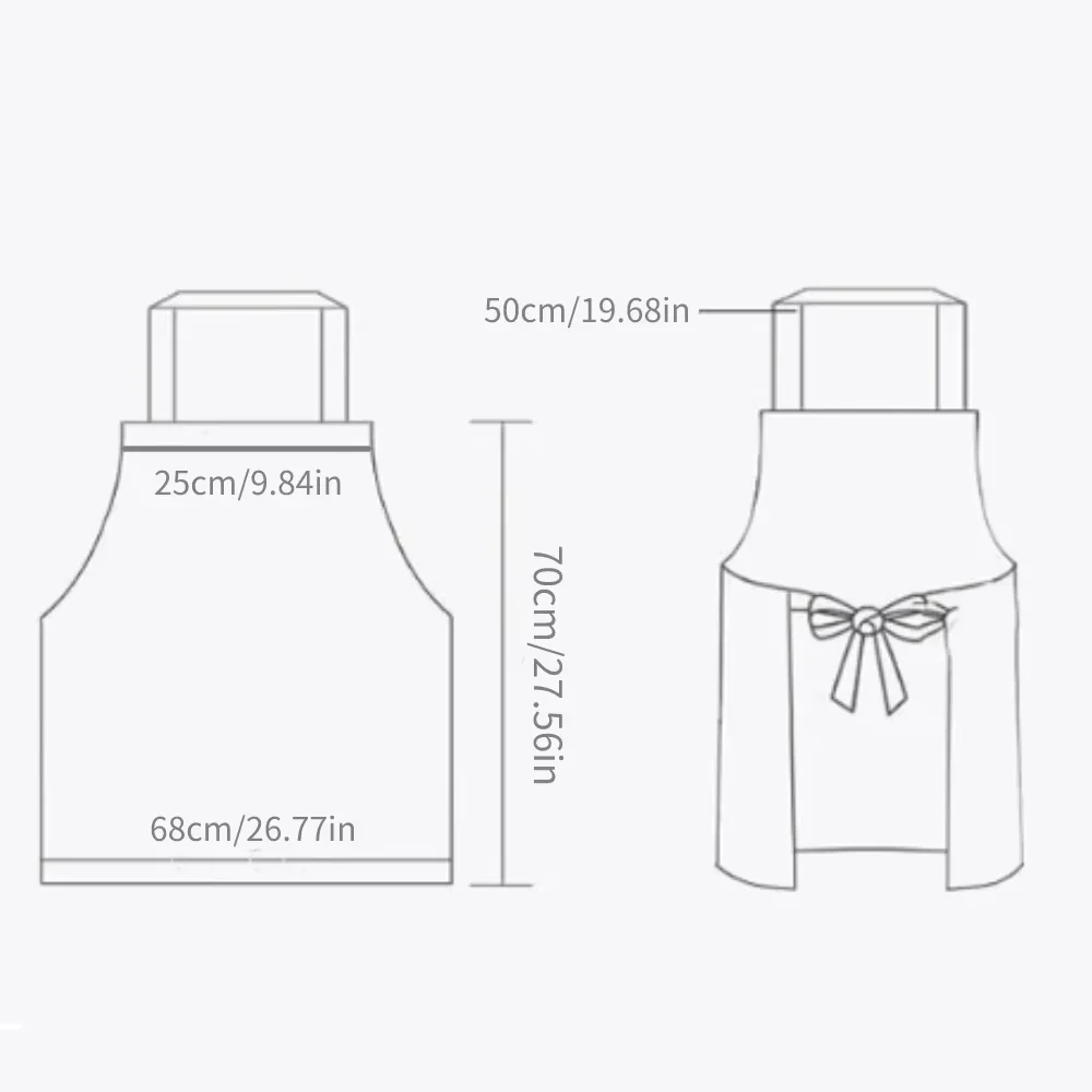 ホームキッチン軽くて薄い調理エプロン防水耐油大人のコーヒーオーバーオールエプロンカップルスタイルキッチンアクセサリー