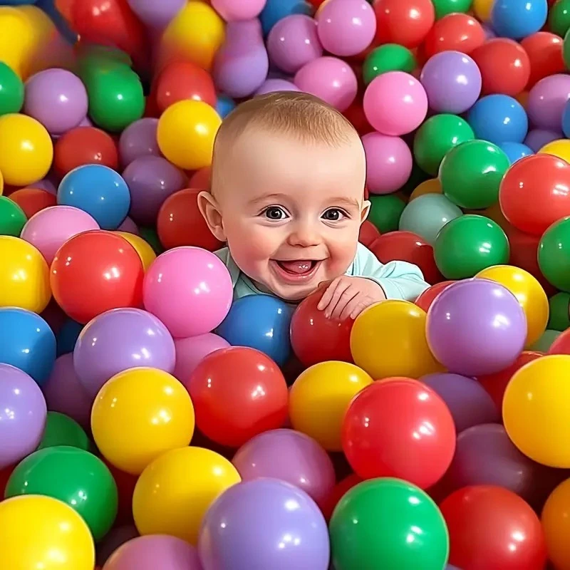 100 ชิ้นสระว่ายน้ําเด็กOcean Ballsสนุกเป็นมิตรกับสิ่งแวดล้อมสระว่ายน้ําของเล่นไม่มีPhthalatesและBPAเด็กOcean Balls