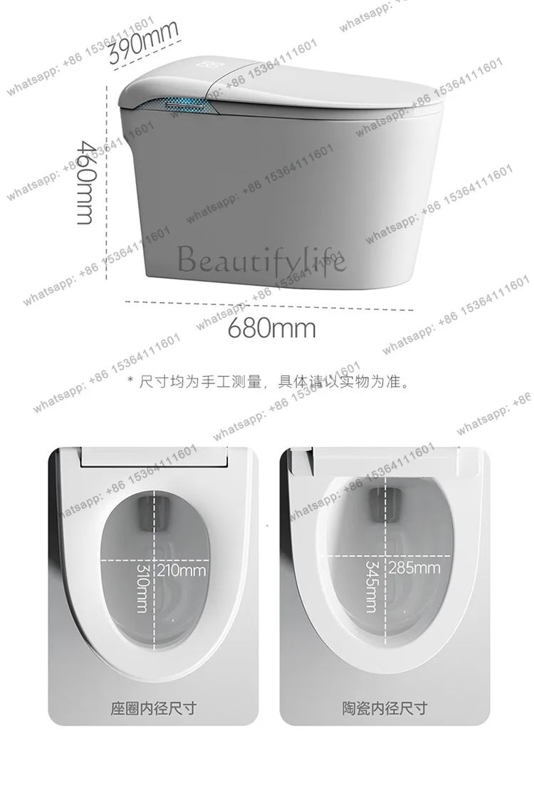 Smart toilet laser sensor automatic induction open lid super spin siphon toilet