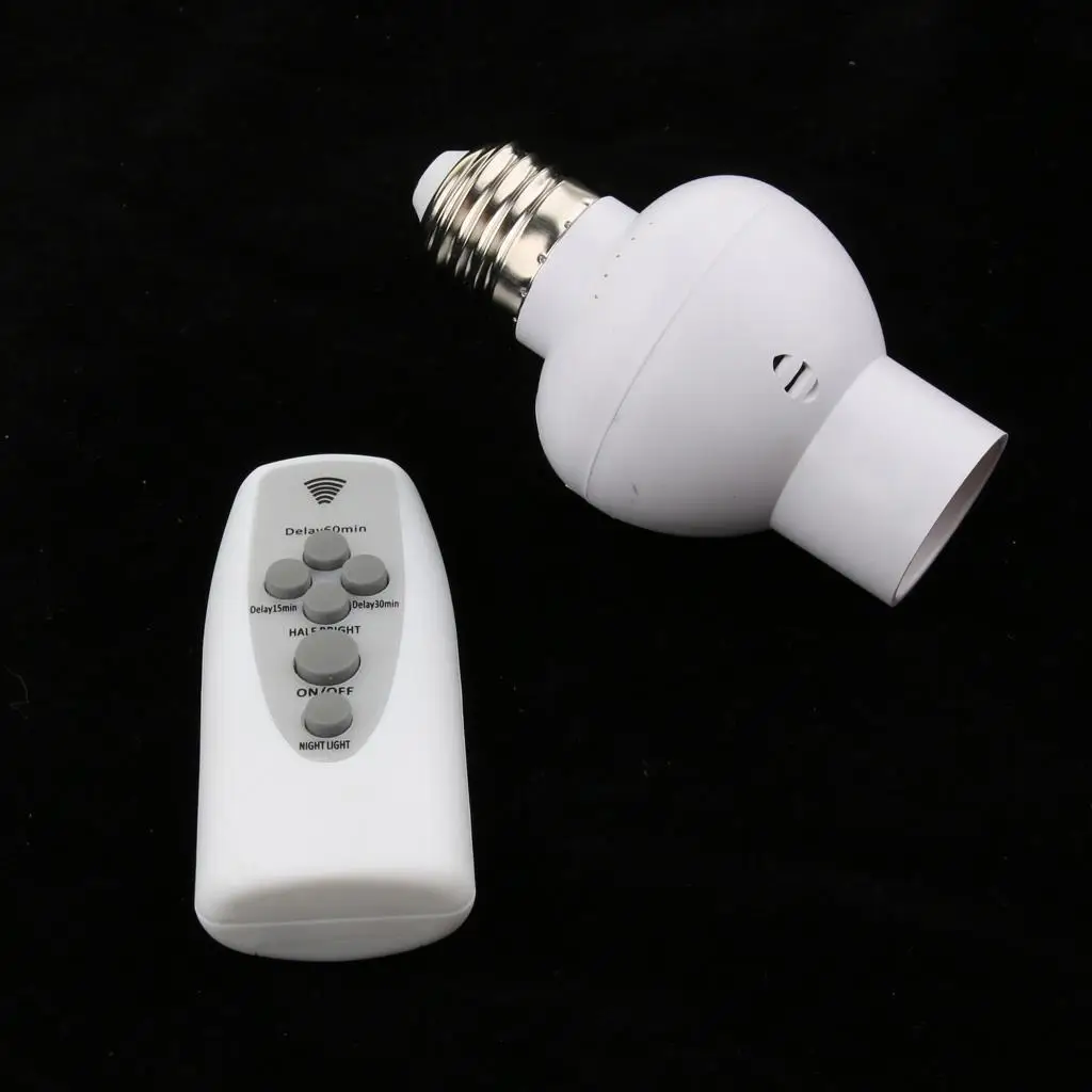 

E27 Lamp Holder Wireless Bulb Socket on Off Switch Control for Indoor Battery Operated Light Bulb