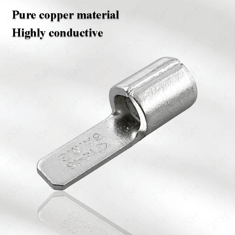 50/100pcs Pure Copper Blade Terminals DBN1.25/2/5.5/8/14/22-10/14/16/17 Non Insulated Crimp Terminals Electrical Wire Connector