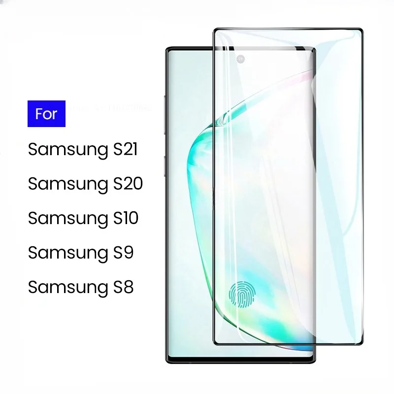 2Pcs Tempered Glass Samsung Galaxy S8 9 10 20 21 22 23 24 Ultra Plus S10 5G Full  Screen Protector