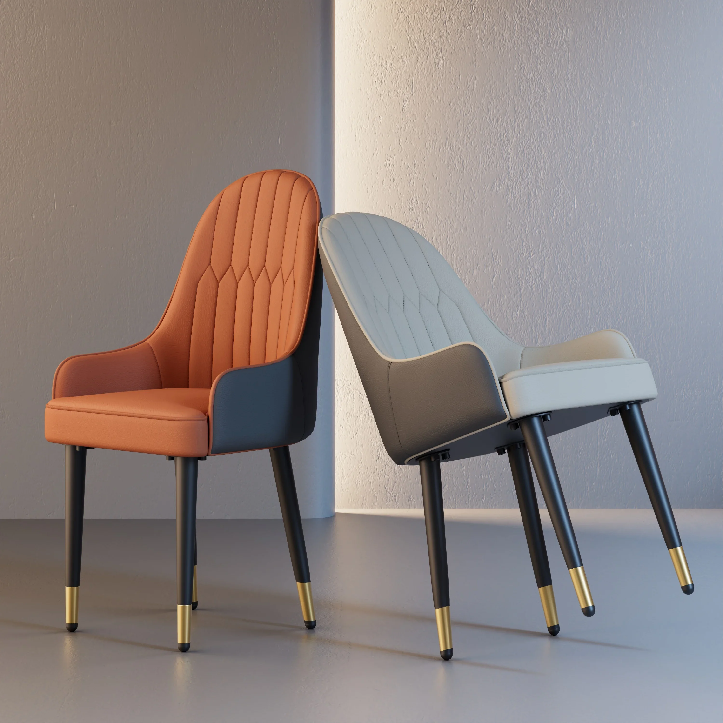 Home Dining Chairs 2025 New Model - Luxury Modern Minimalist Upholstered Back Dining Chairs