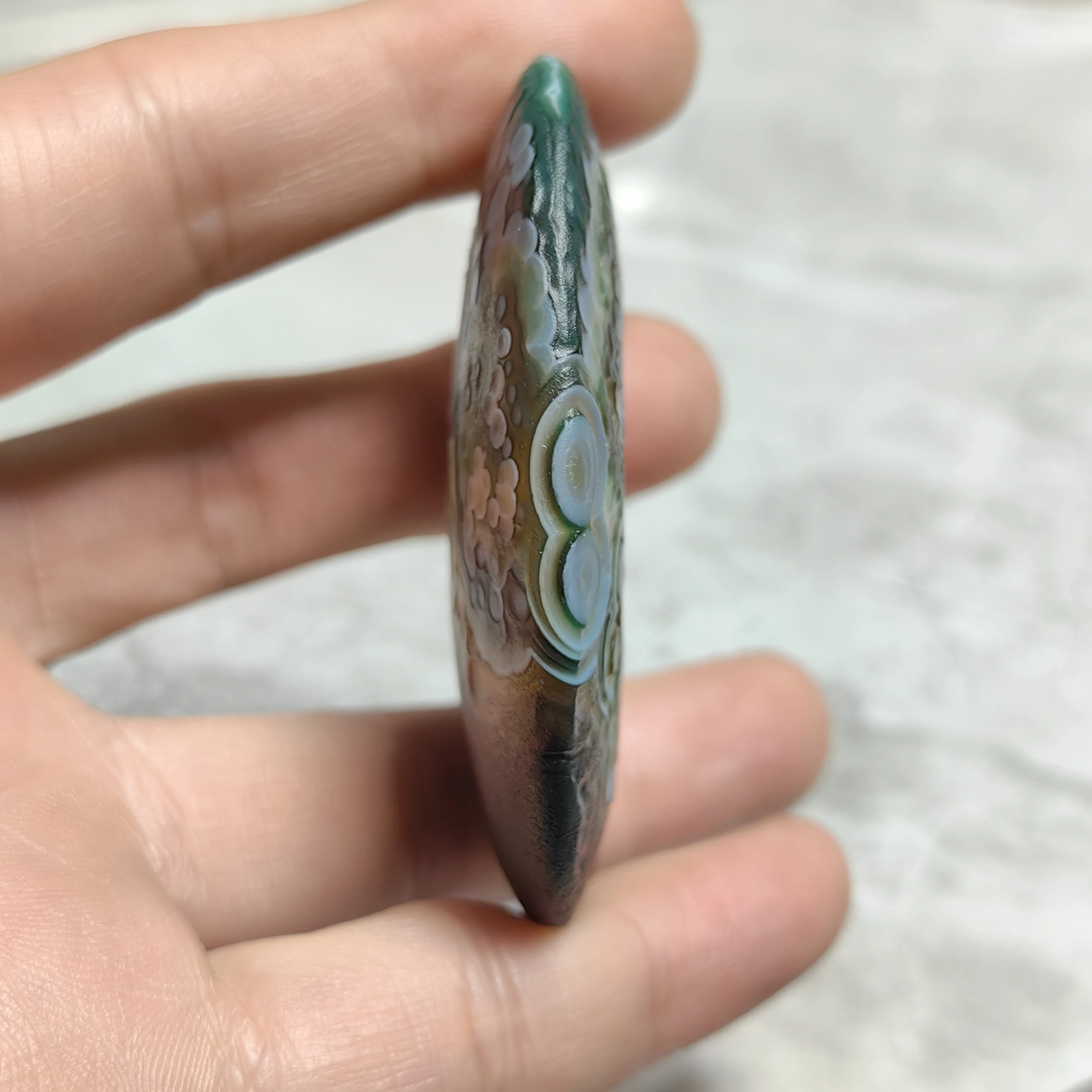 Pure Natural Divine Eye Agate Gobi Rough Stone Palm Stones Mineral Specimen Good Luck Talisman DIY Jewelry Making Home Decor - view 3