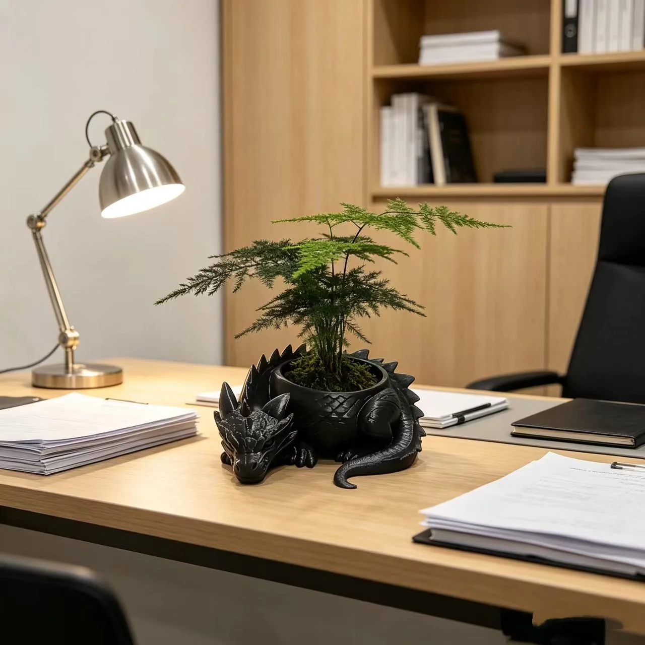 Dragon shaped protective jewelry tray creative green plant basin desktop decoration tray desktop art decoration.