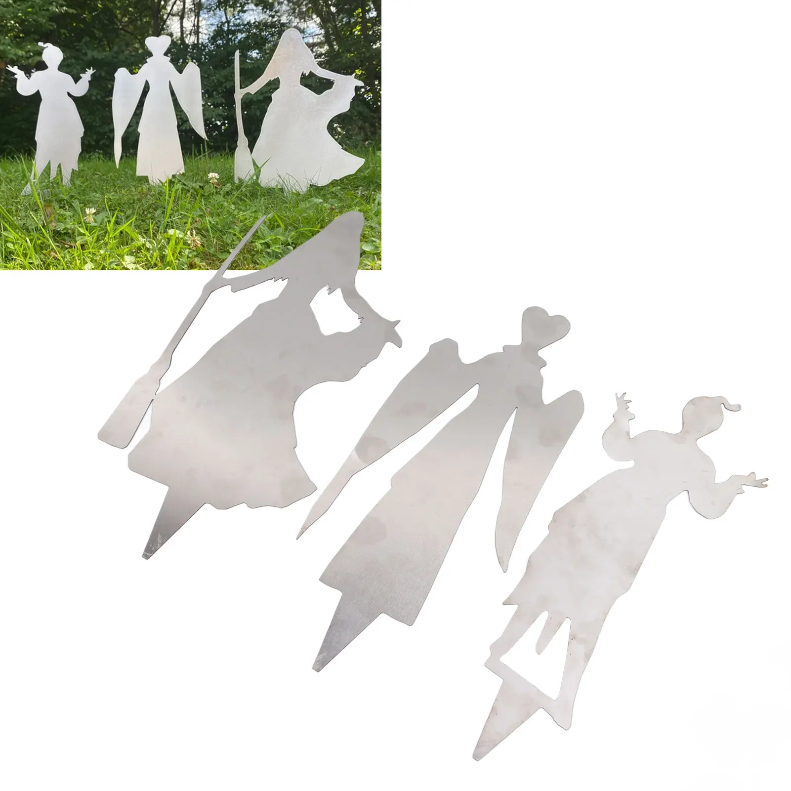 Halloween Silhouette Yard Signs Scary Waterproof Halloween Metal Silhouette Widely Used Iron for Party