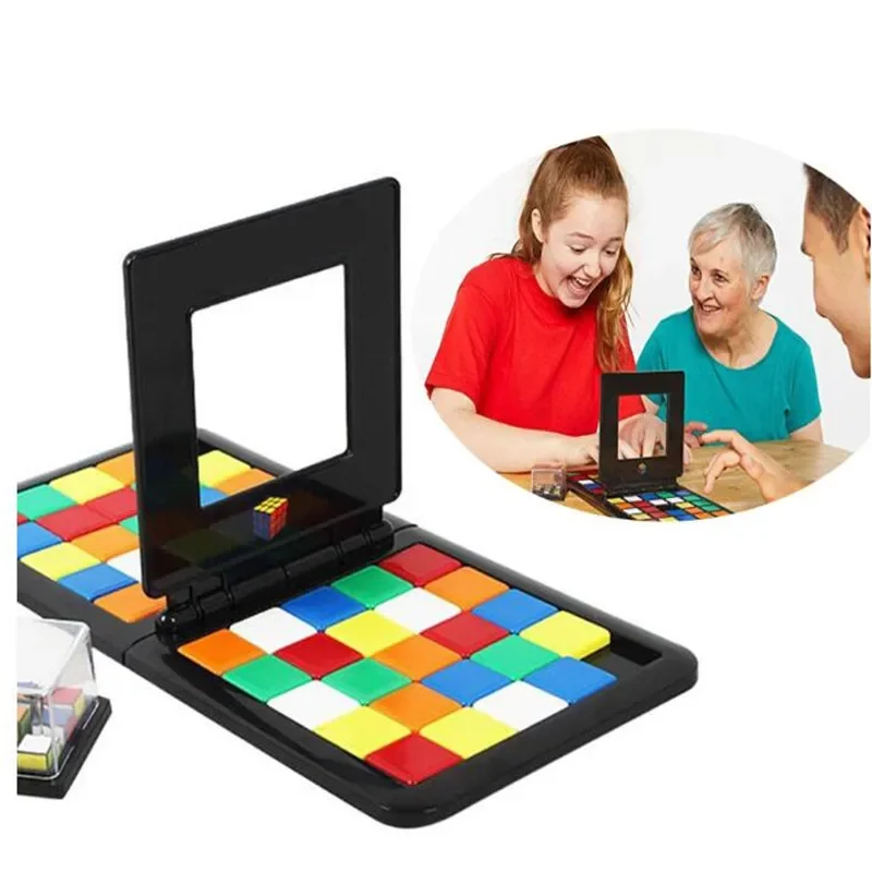 Puzzle Cube 3D Puzzle Race Cube Board Game Kids Adults Education Toy Parent-Child Double Speed Game Magic Cubes