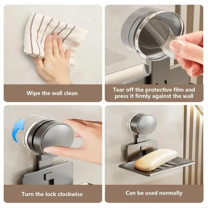 Waterproof Soap Organizers with Suction Attachment for Smooth in Wet Area 