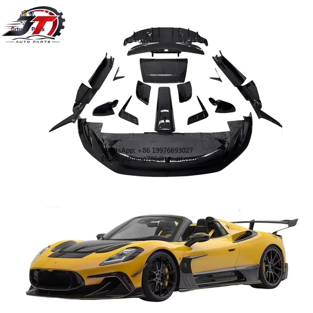 JT New MSY Style For Mclaren MC20 Retrofit Upgrade Bumper Carbon Fiber Front and Rear Diffuser Side Skirts Rear Spoiler Body Kit