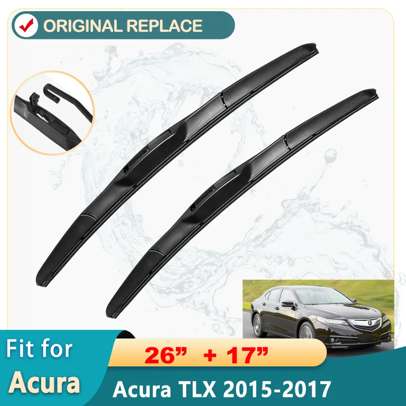 

Car Wiper For Acura TLX 2015-2017 Front Wiper Blades Soft Rubber Windscreen Wipers Auto Windshield 26" 17" 650mm 425mm