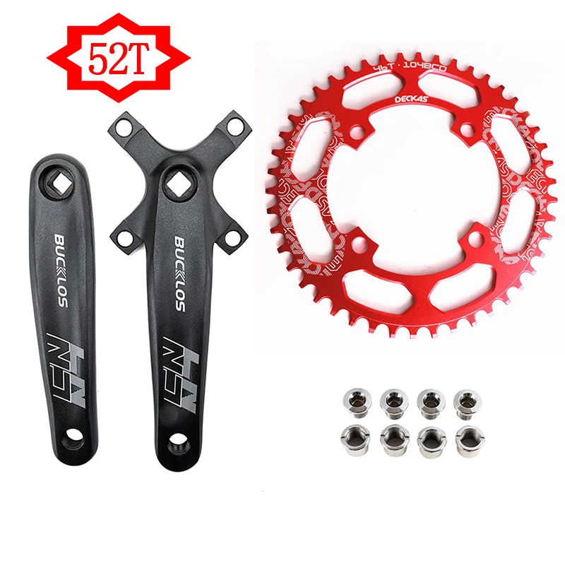 あ*ち様 OLD クランクベイト　4個セット Deckas 104 bcd mtbクランクセット自転車ギア42/44/46/48/50/52t角穴